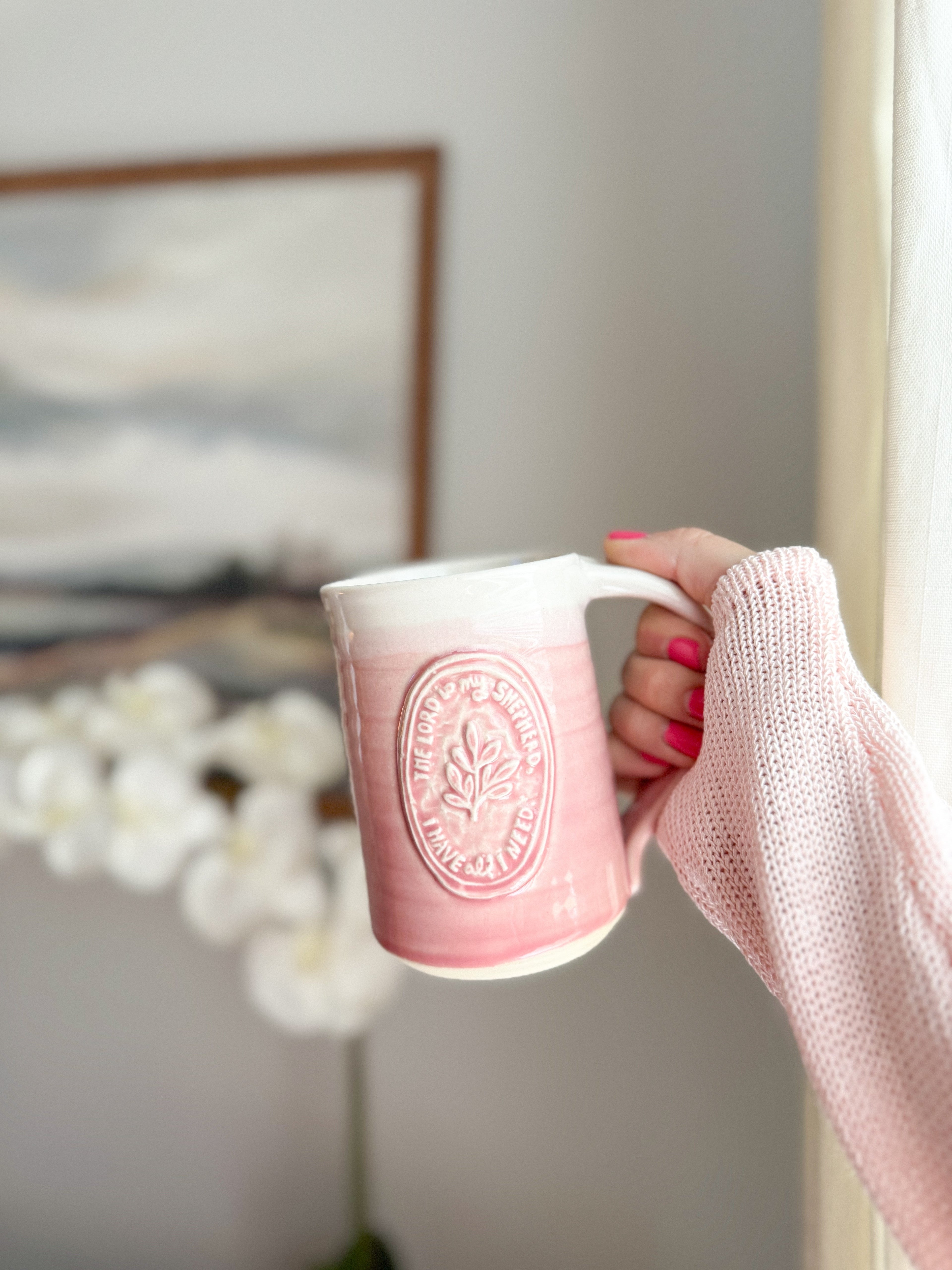 Shepherd | Pink 15oz Handmade Mug