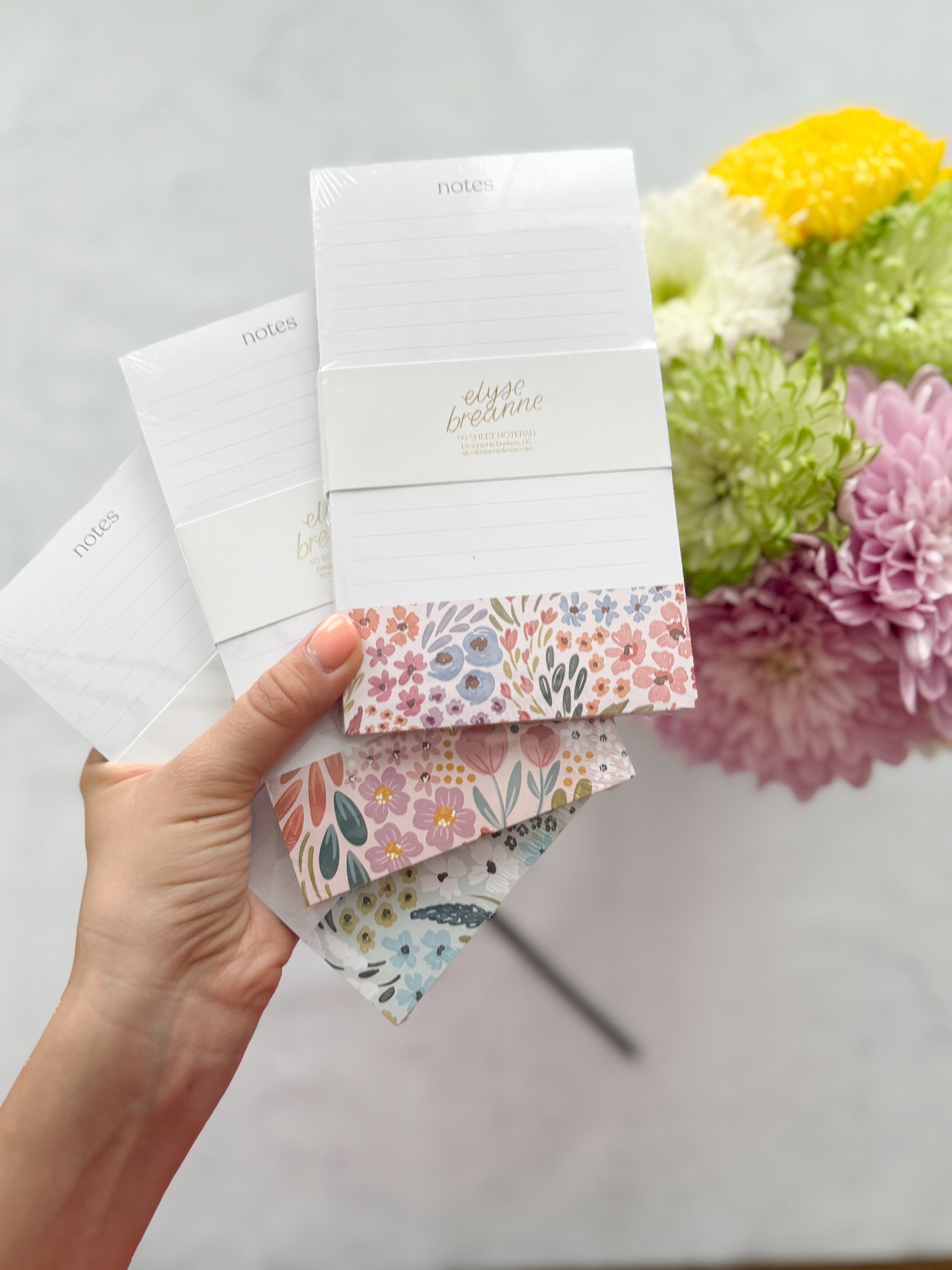 Country Blooms Notepad 4x6
