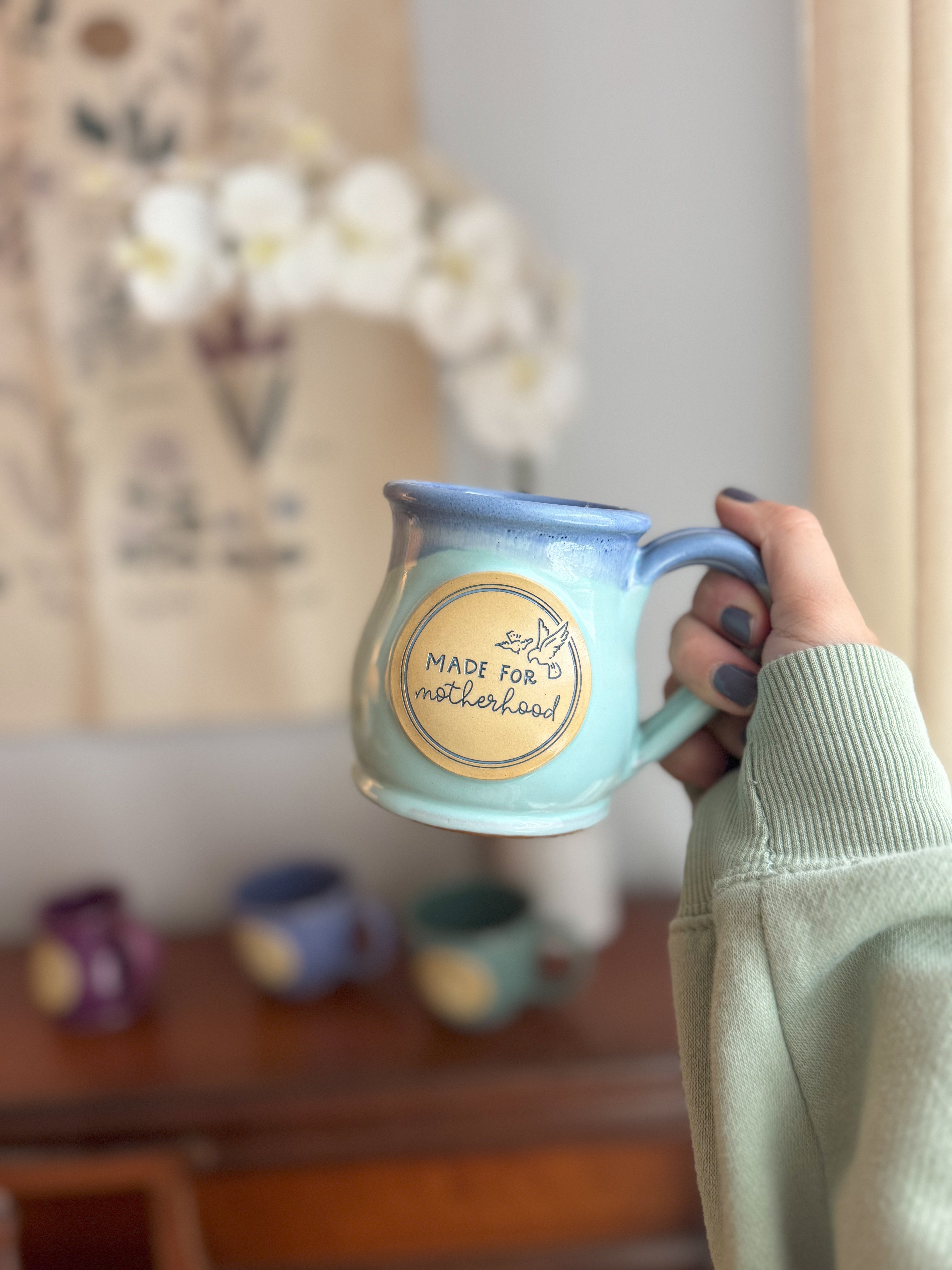 Made For Motherhood | Aqua 11oz Handmade Mug