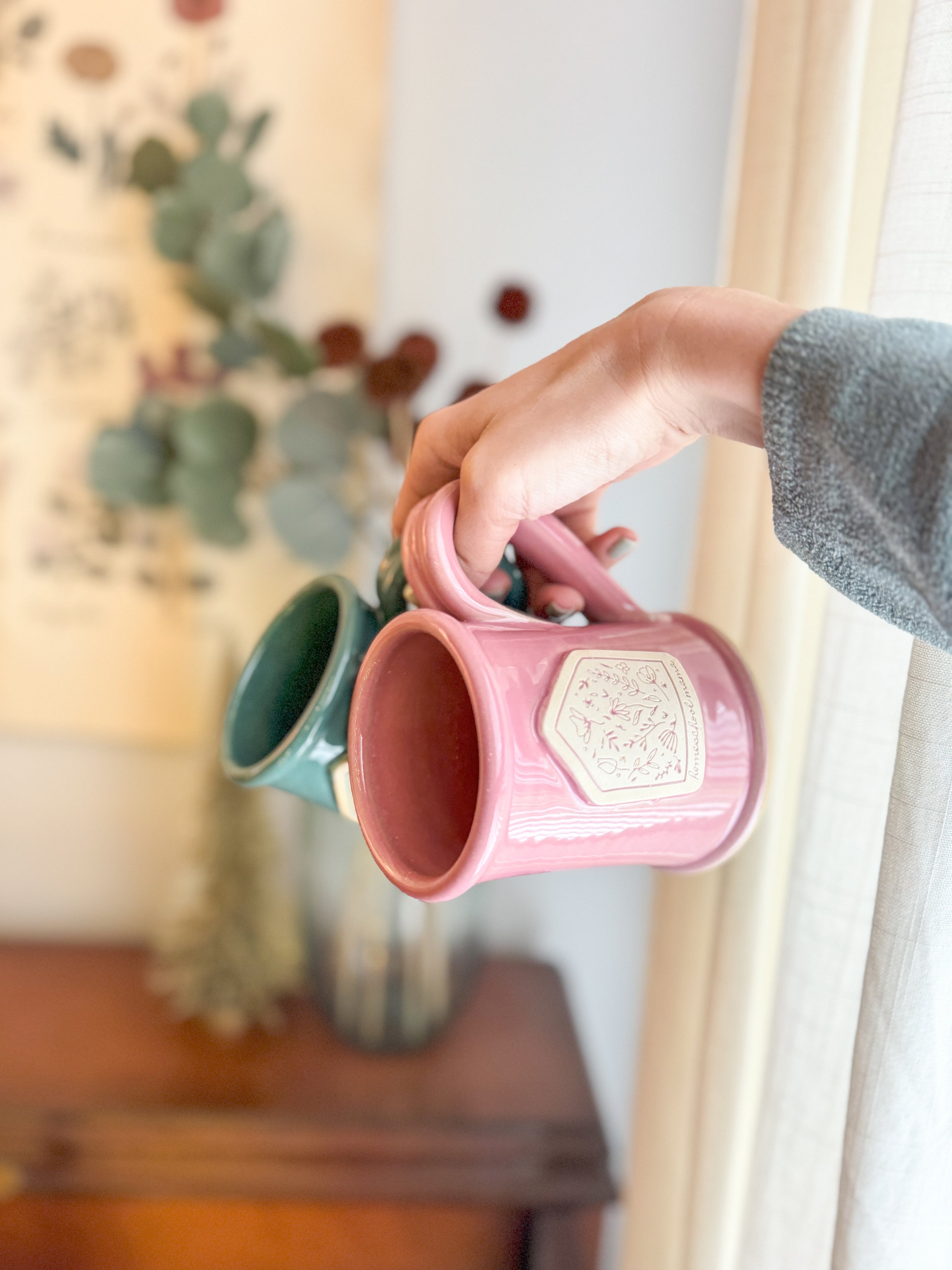 Homeschool Mama | 14oz PINK Handmade Mug