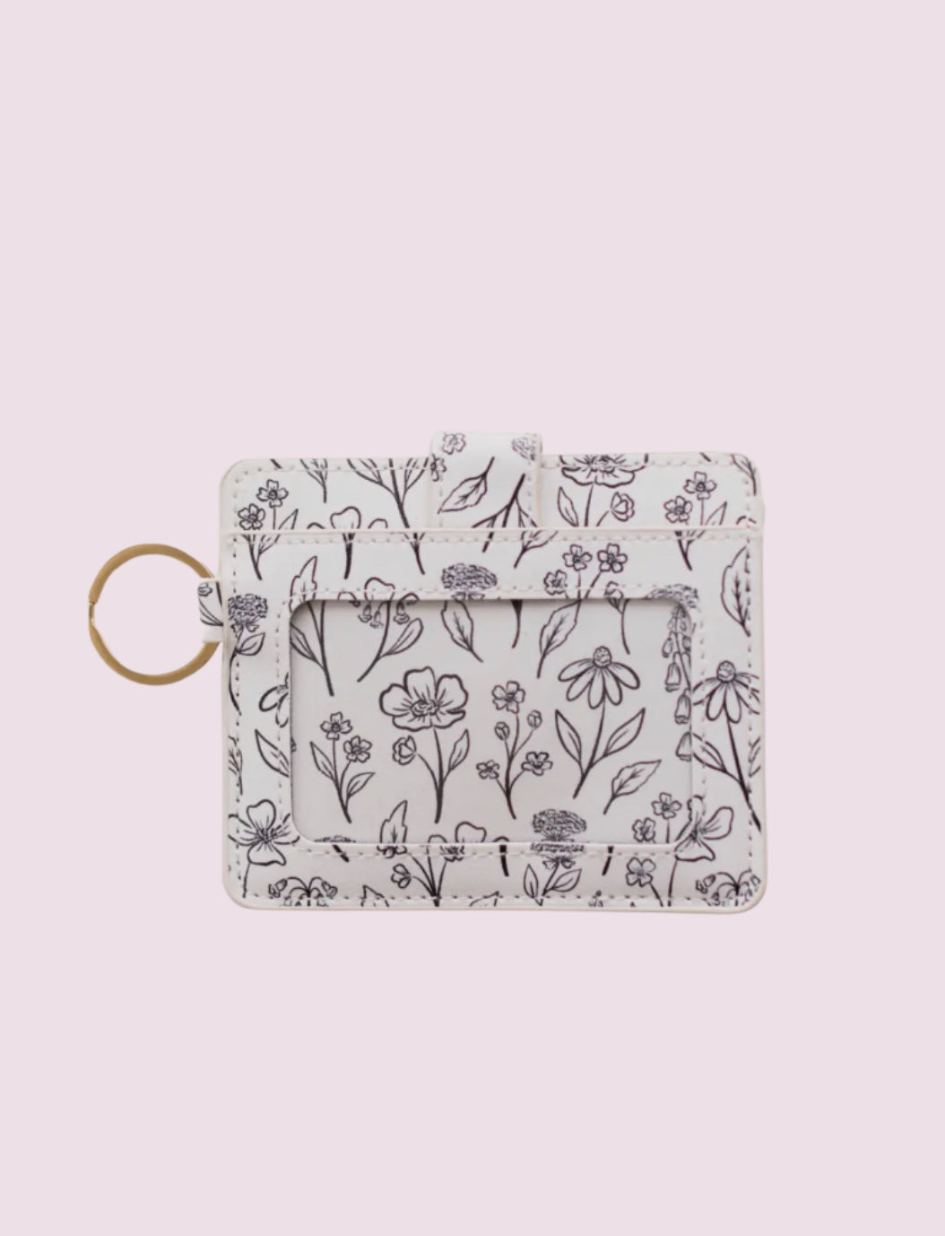 Wristlet Wallet + Keychain | Pressed Floral