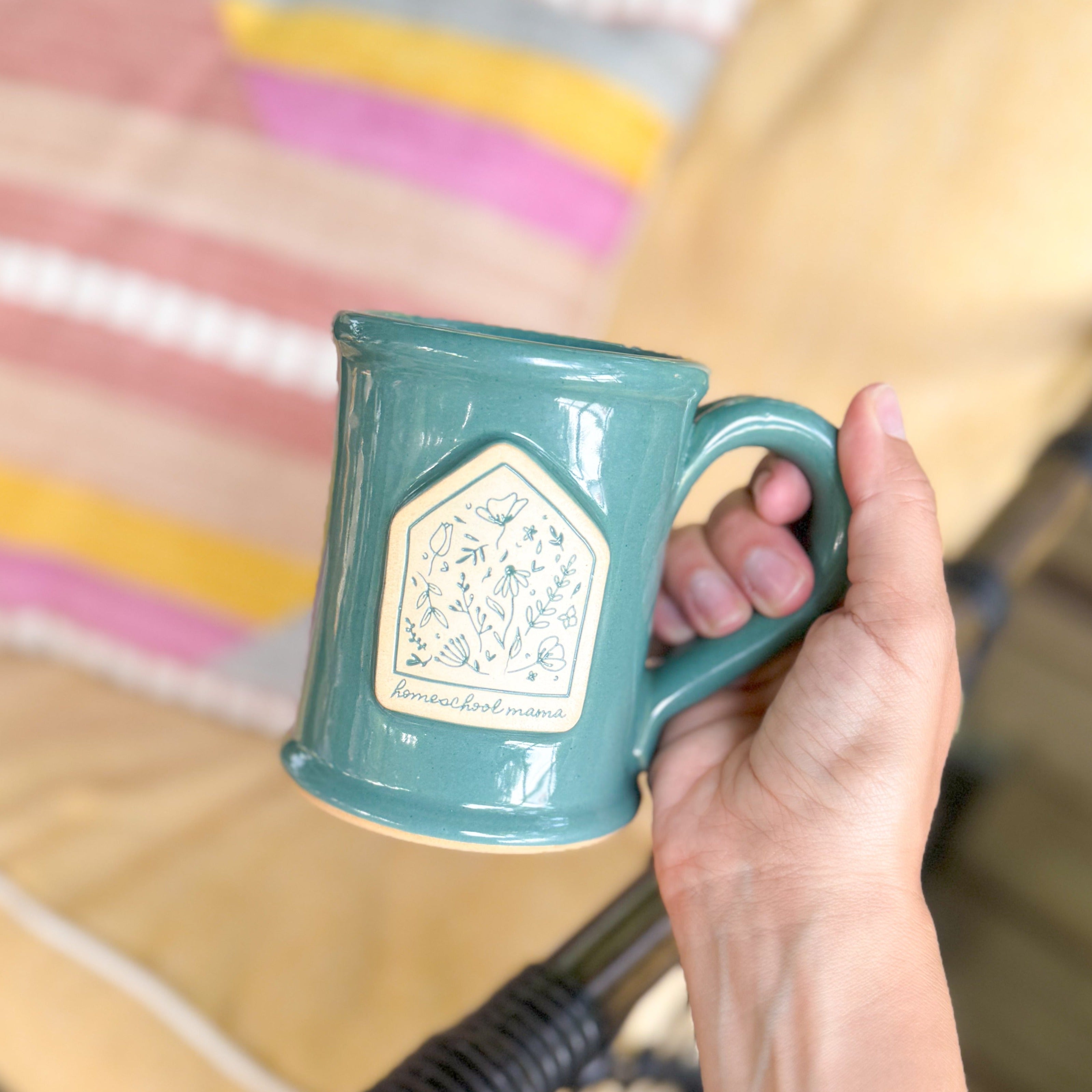 Homeschool Mama | 14oz TEAL Handmade Mug