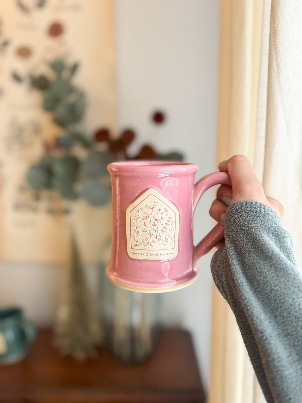 Homeschool Mama | 14oz PINK Handmade Mug