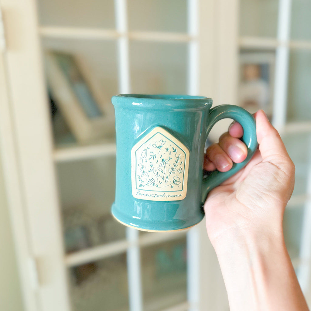 Homeschool Mama | 14oz TEAL Handmade Mug