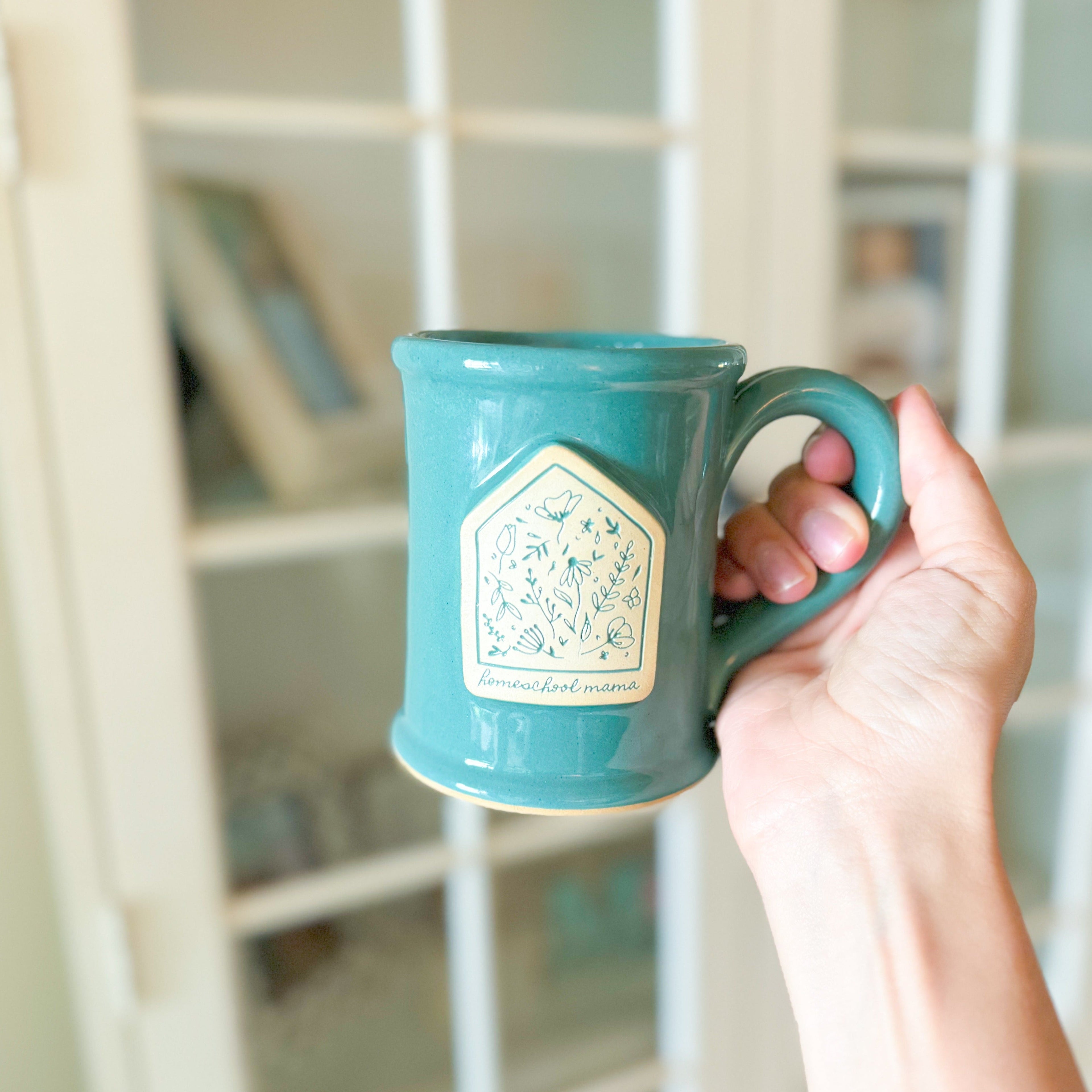 Homeschool Mama | 14oz TEAL Handmade Mug