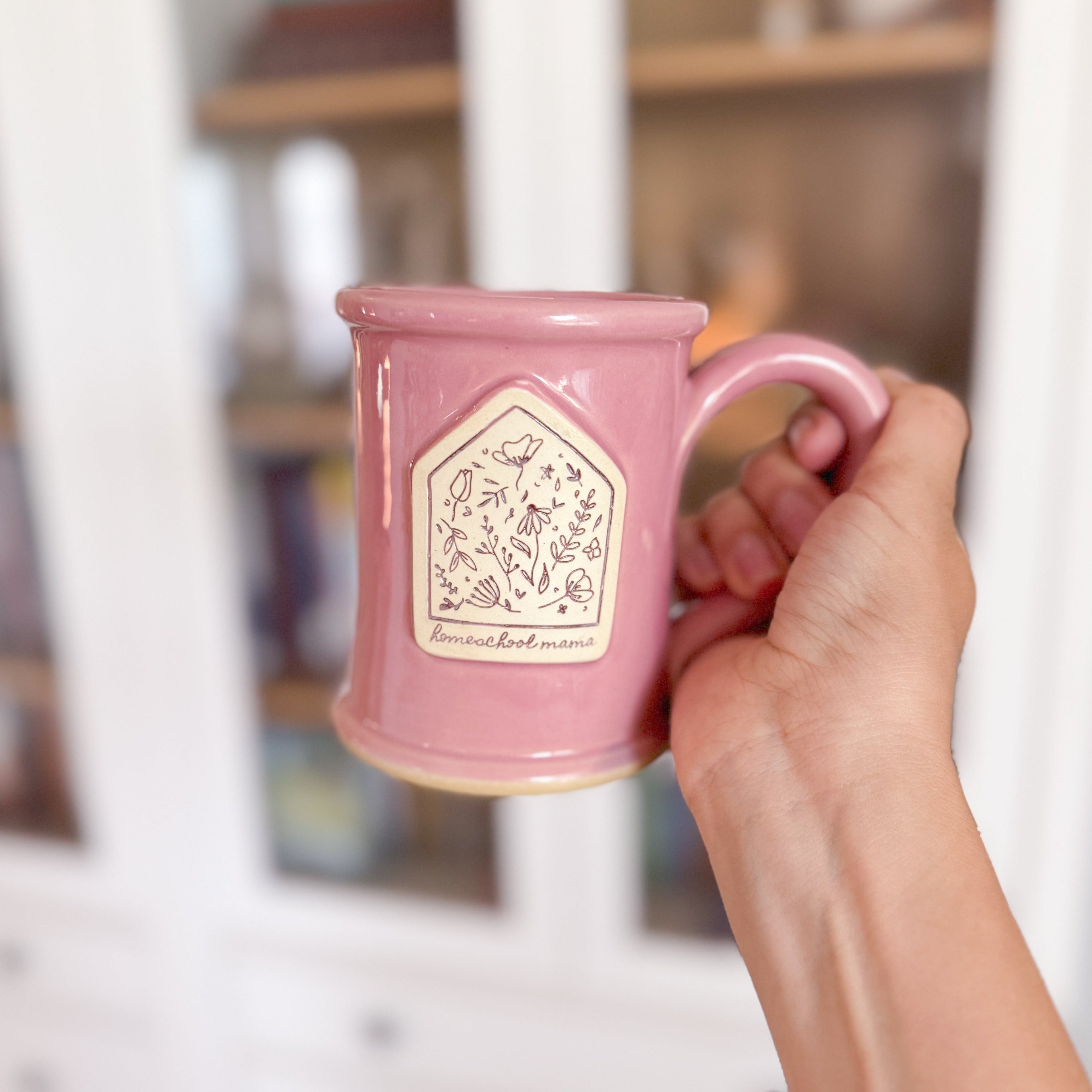 Homeschool Mama | 14oz PINK Handmade Mug