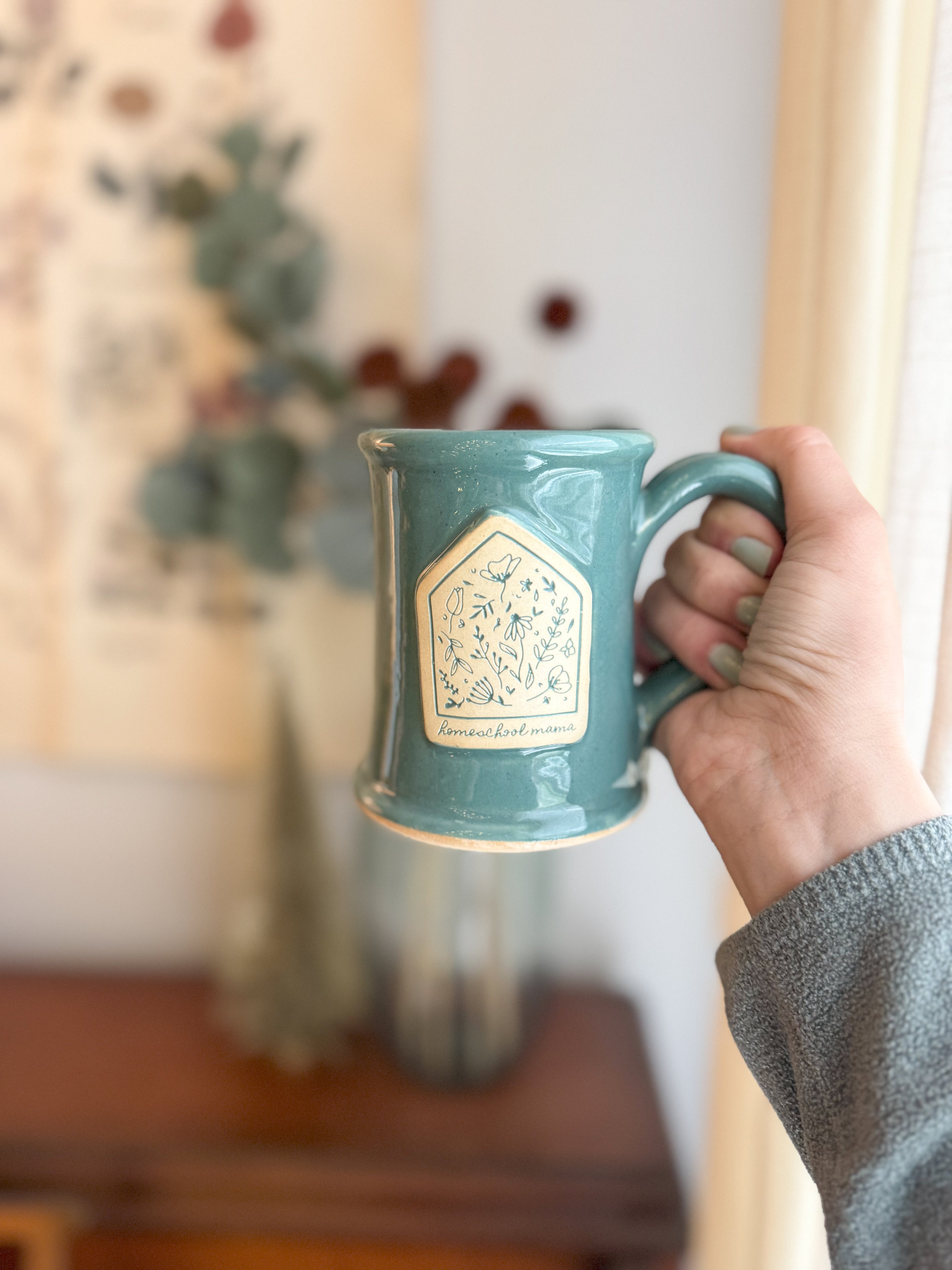 Homeschool Mama | 14oz TEAL Handmade Mug