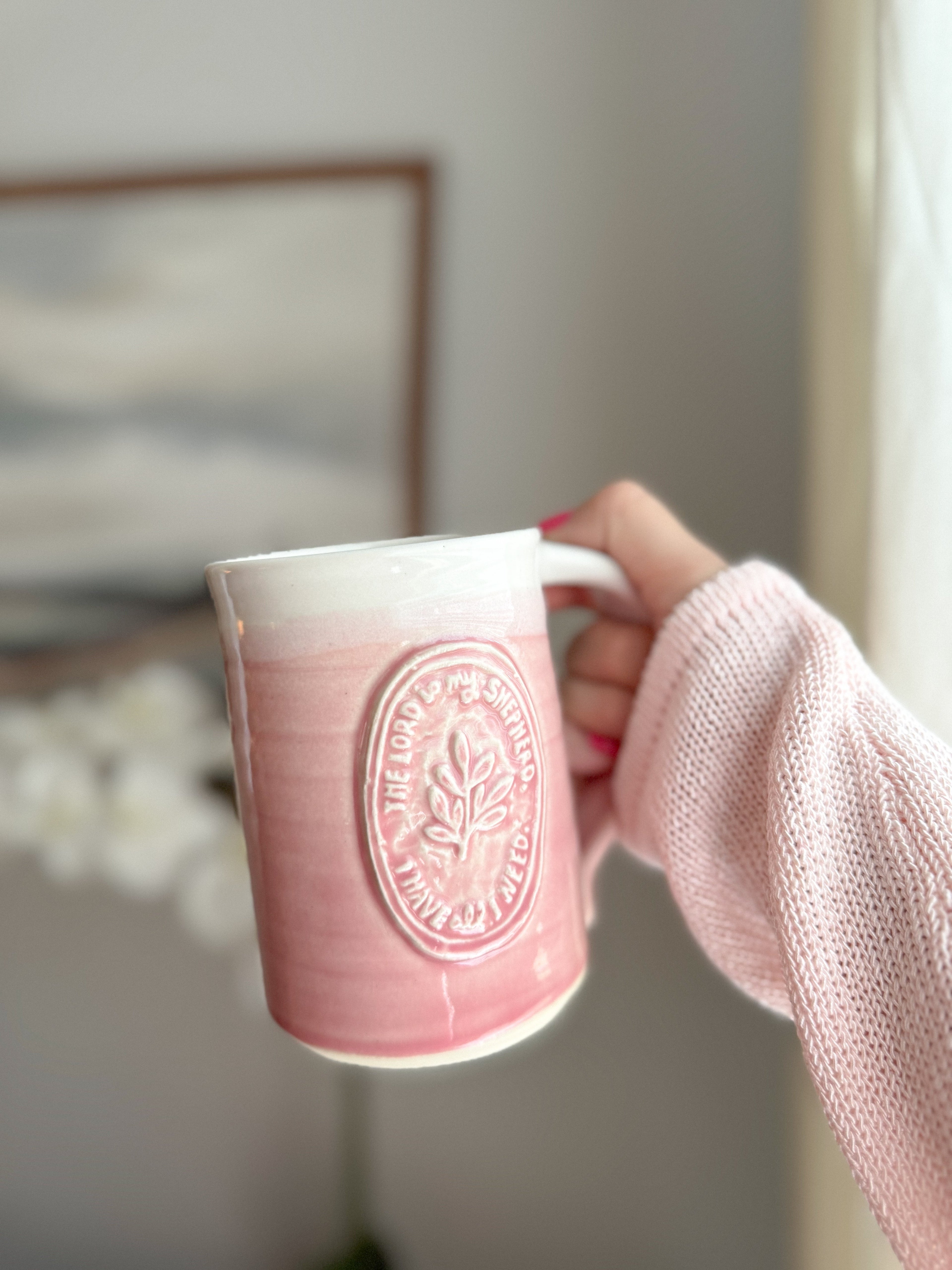 Shepherd | Pink 15oz Handmade Mug